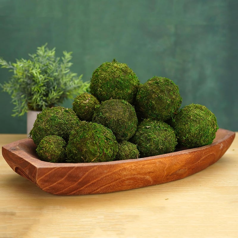 BYHER Decorative Moss Balls Set - Fake Moss Balls for Bowl Fillers, Centerpiece Decor, Home Decor, Vase Filler, Wedding Decor, Table Arrangement, Coffee Accents, DIY Crafts (Large - 3.2"-Set of 6) - Image 5